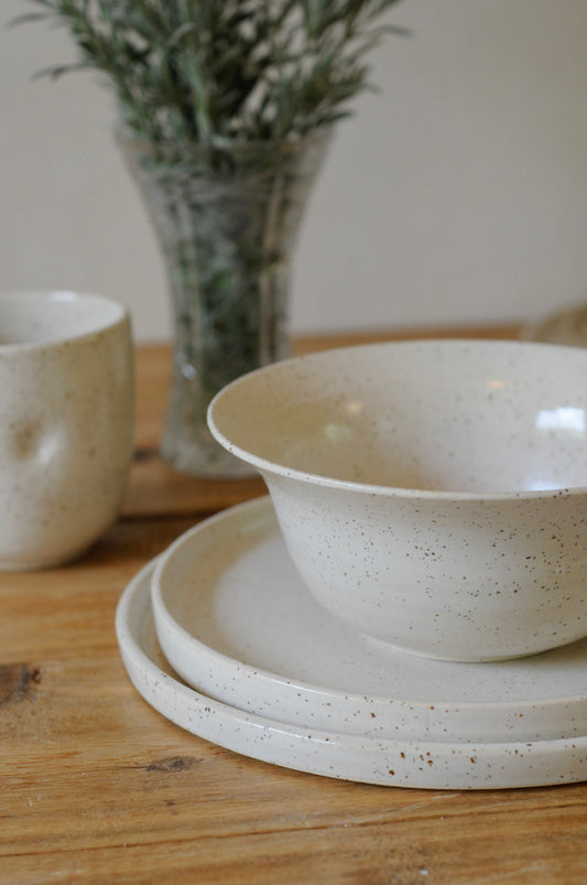 צלחת אוכל מקרמיקה בעבודת יד