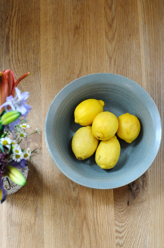 קערת הגשה כחולה ענקית
