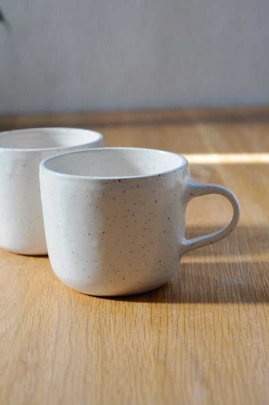 ספל קלאסי עם ידית - לבן