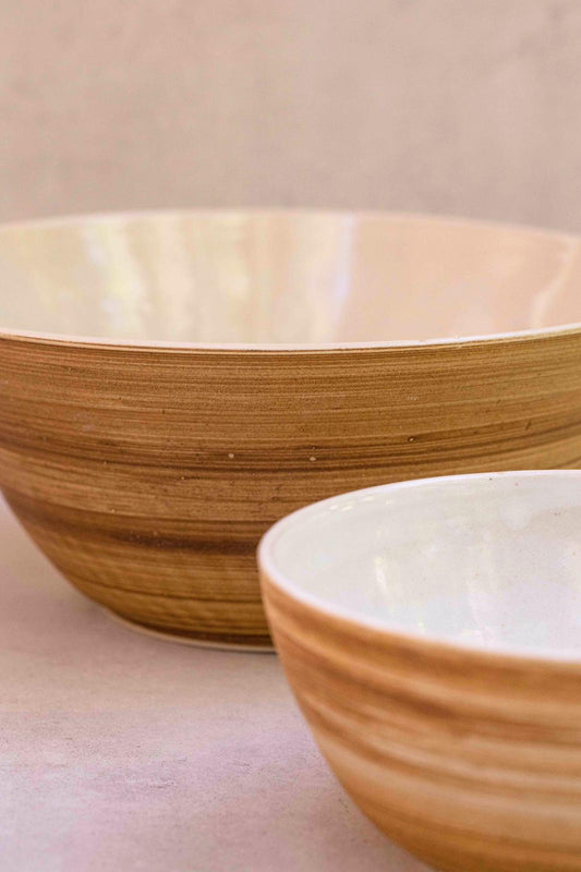 קערת הגשה מצופה בחרסית מדברית